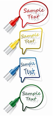 simsearch:400-04907711,k - Labels with felt tip pen over white. Vector illustration Stock Photo - Budget Royalty-Free & Subscription, Code: 400-04907742