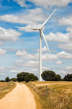 energy source - Way to a wind turbine Photographie de stock - Aubaine LD & Abonnement, Code: 400-04908055