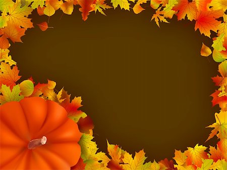 Thanksgiving holiday frame. EPS 8 vector file included Stock Photo - Budget Royalty-Free & Subscription, Code: 400-04908505