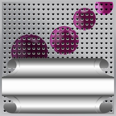 simsearch:400-06199427,k - vector abstract design on metal seamless and purple bubbles and frame for your text, eps 10 Stock Photo - Budget Royalty-Free & Subscription, Code: 400-04908547