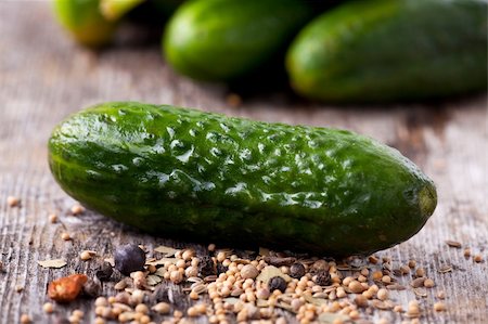 pickling gherkin - closeup of raw gherkins Stock Photo - Budget Royalty-Free & Subscription, Code: 400-04908865