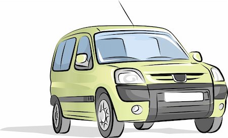 Drawing of the big yellow car, vector illustration Photographie de stock - Aubaine LD & Abonnement, Code: 400-04908980