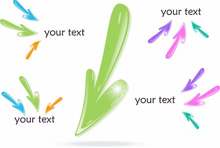 Colorful arrows (icons). Vector Illustration. Stock Photo - Budget Royalty-Free & Subscription, Code: 400-04909378