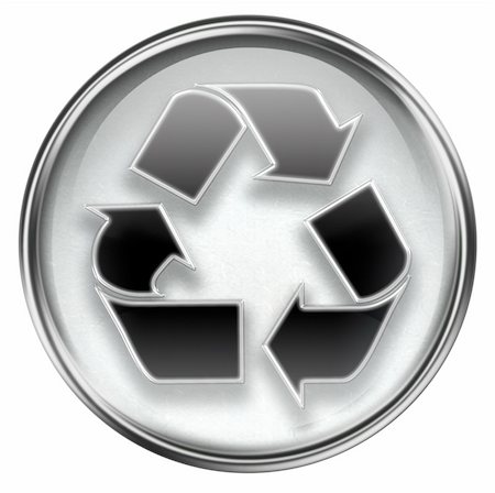 simsearch:400-04001346,k - ecology symbol icon grey, isolated on white background. Foto de stock - Royalty-Free Super Valor e Assinatura, Número: 400-04909567