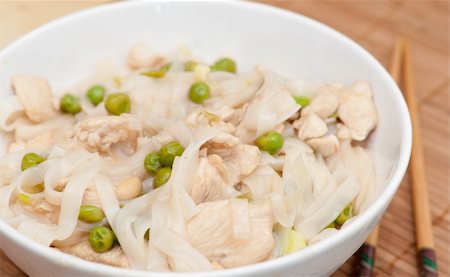 Thai Food - Chicken Meat With Rice Noodles, Peas and Cashew nuts Stock Photo - Budget Royalty-Free & Subscription, Code: 400-04909688