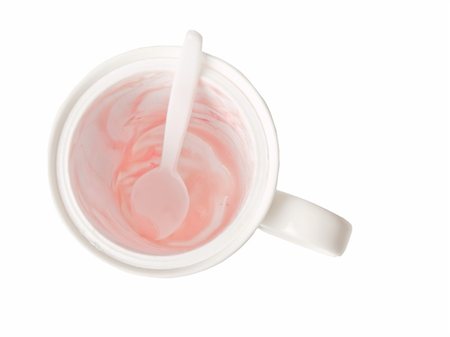 Empty fresh yogurt in a glass Stock Photo - Budget Royalty-Free & Subscription, Code: 400-04909806