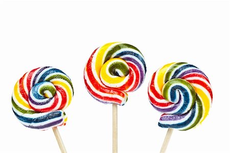 simsearch:400-07449438,k - Group of Colorful spiral lollipop isolated on white background Stock Photo - Budget Royalty-Free & Subscription, Code: 400-04909820