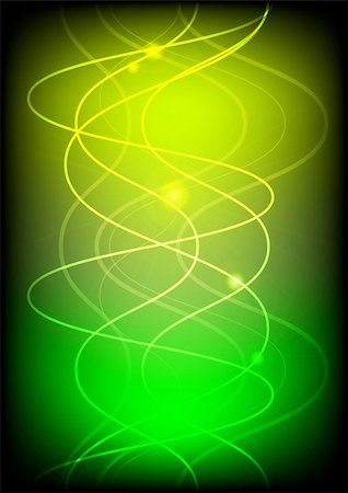 Abstract Background - Glowing Waves on Black Background Stock Photo - Budget Royalty-Free & Subscription, Code: 400-04909885