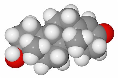 Space-filling model of testosterone molecule isolated on white background Stockbilder - Microstock & Abonnement, Bildnummer: 400-04900073