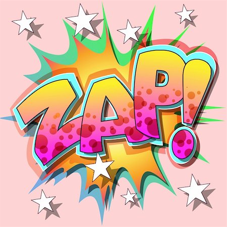 excitement abstract - A Zap Comic Book Illustration Stock Photo - Budget Royalty-Free & Subscription, Code: 400-04900159