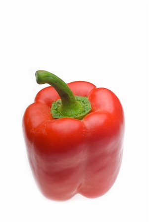 simsearch:400-06092107,k - fresh red bell pepper isolated over white background Fotografie stock - Microstock e Abbonamento, Codice: 400-04900300