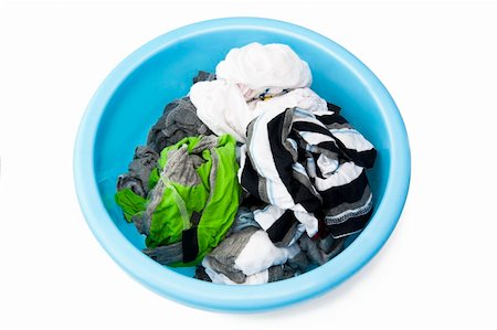 Washed clothes on the white background Photographie de stock - Aubaine LD & Abonnement, Code: 400-04900343