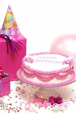 special events icing cake - Welcome to the party for any females birthday. Stock Photo - Budget Royalty-Free & Subscription, Code: 400-04900489