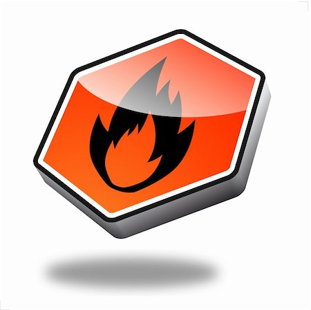 simsearch:400-04900858,k - orange fire button with perspective Foto de stock - Royalty-Free Super Valor e Assinatura, Número: 400-04900858