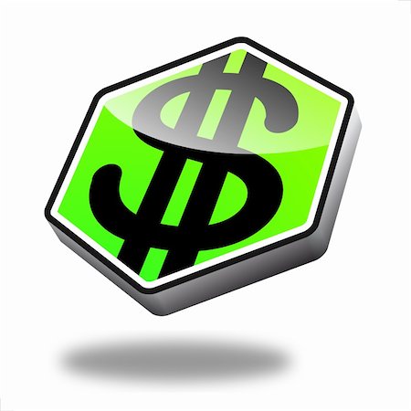 simsearch:700-00047827,k - green dollar button with perspective, symbol for finance and money Stockbilder - Microstock & Abonnement, Bildnummer: 400-04900867