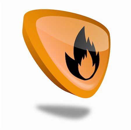 simsearch:400-04900858,k - orange flame button with perspective Foto de stock - Royalty-Free Super Valor e Assinatura, Número: 400-04900881