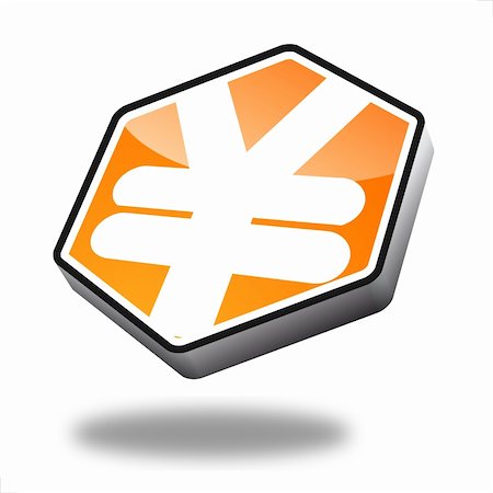 simsearch:700-00047827,k - orange yen button with perspective, symbol for finance and money Stockbilder - Microstock & Abonnement, Bildnummer: 400-04900904