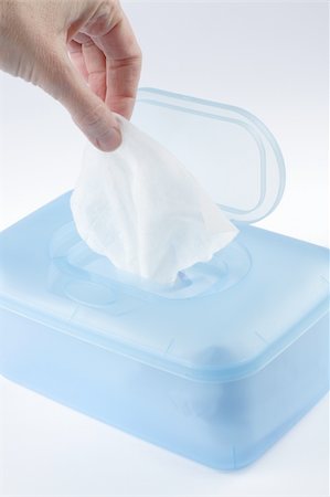 wet wipes and hand Stockbilder - Microstock & Abonnement, Bildnummer: 400-04901033