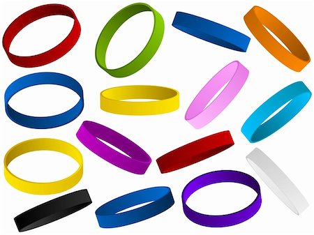 Vector - Set of colorful wristband Stock Photo - Budget Royalty-Free & Subscription, Code: 400-04901288