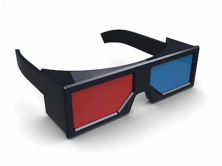 simsearch:400-04864394,k - 3d illustration of anaglyph glasses over white background Photographie de stock - Aubaine LD & Abonnement, Code: 400-04901397