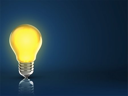 simsearch:400-03928538,k - 3d illustration of light bulb over dark blue background Stock Photo - Budget Royalty-Free & Subscription, Code: 400-04901393