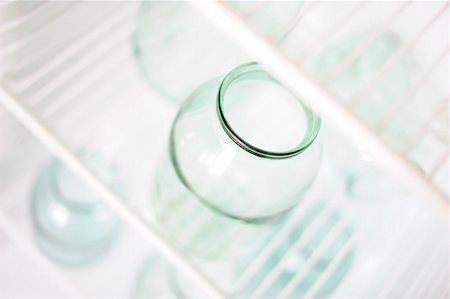 Closeup of a glass jars in the fridge Stock Photo - Budget Royalty-Free & Subscription, Code: 400-04902074