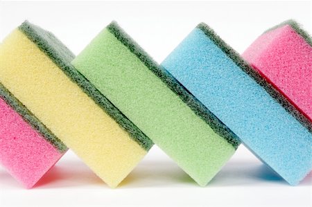 slanted colorful sponges Stockbilder - Microstock & Abonnement, Bildnummer: 400-04902248