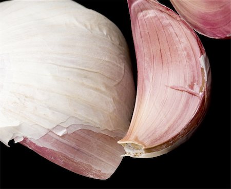 simsearch:400-05190028,k - Garlic isolated on a black background . Foto de stock - Super Valor sin royalties y Suscripción, Código: 400-04902333