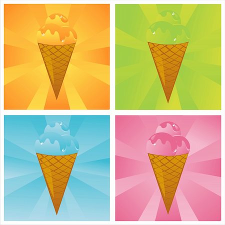 set of 4 glossy ice cream backgrounds Stock Photo - Budget Royalty-Free & Subscription, Code: 400-04902430