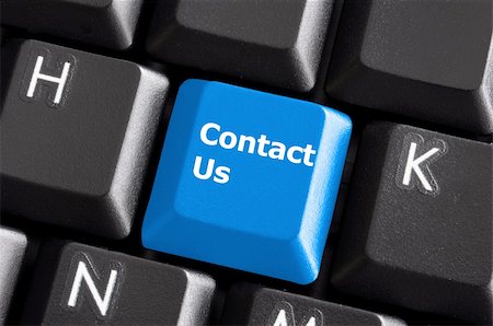 contact us or support concept with computer keyboard button Stock Photo - Budget Royalty-Free & Subscription, Code: 400-04902474
