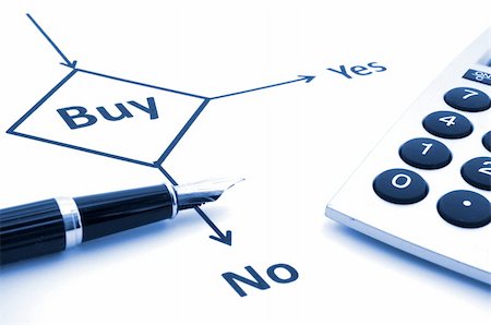 simsearch:400-04290721,k - buy decision concept with flowchart and pen on white Fotografie stock - Microstock e Abbonamento, Codice: 400-04902477