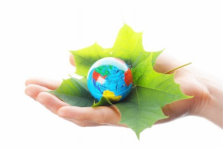 simsearch:400-04776028,k - globe and leaf in hands for environmental conservation Photographie de stock - Aubaine LD & Abonnement, Code: 400-04902509