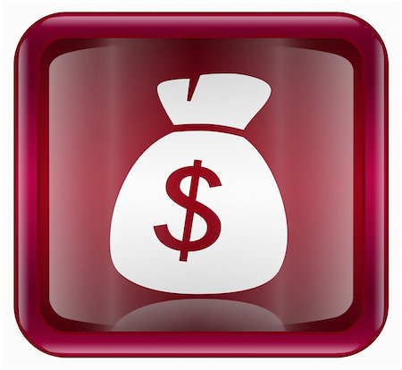 simsearch:400-05350670,k - dollar icon red, isolated on white background Photographie de stock - Aubaine LD & Abonnement, Code: 400-04902563