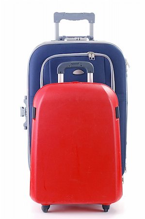 roll on luggage - Suitcase isolated on white Stock Photo - Budget Royalty-Free & Subscription, Code: 400-04902798