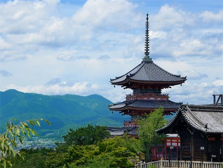 Kiyomizu-Dera is a landmark Buddhist temple in Kyoto, Japan. Fotografie stock - Microstock e Abbonamento, Codice: 400-04902937