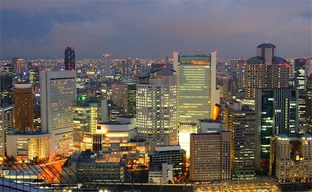 The skyline of the city of Osaka, Japan. Stock Photo - Budget Royalty-Free & Subscription, Code: 400-04902981
