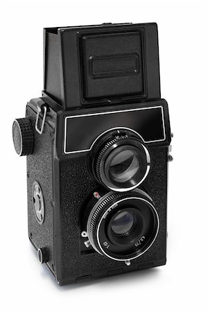 soviet style - Old russian medium format twin lens reflex camera body Stock Photo - Budget Royalty-Free & Subscription, Code: 400-04903166