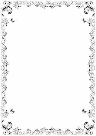 simsearch:400-04004643,k - Frame A4 with floral ornaments Stockbilder - Microstock & Abonnement, Bildnummer: 400-04903316