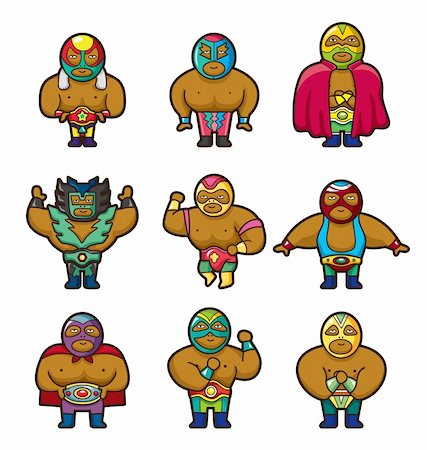 simsearch:400-04338838,k - cartoon wrestler icon Foto de stock - Super Valor sin royalties y Suscripción, Código: 400-04903355