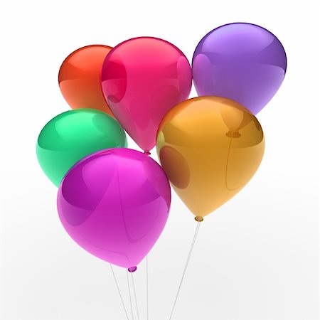 simsearch:400-05174564,k - 3d, balloon, balloon, party, birthday, colorful, color Fotografie stock - Microstock e Abbonamento, Codice: 400-04914298