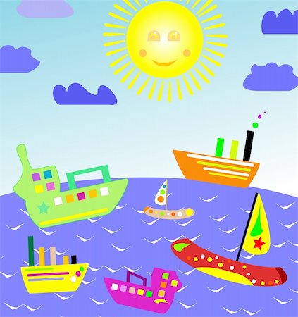 simsearch:400-05878217,k - sun see on boats in the sea on beautiful landscapes Stock Photo - Budget Royalty-Free & Subscription, Code: 400-04914563