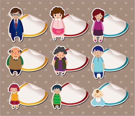 picture of parent congratulating child - cartoon family Stickers,Label Stock Photo - Budget Royalty-Free & Subscription, Code: 400-04914952