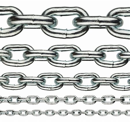 simsearch:400-05887606,k - Metal chain parts on white background Stock Photo - Budget Royalty-Free & Subscription, Code: 400-04915563