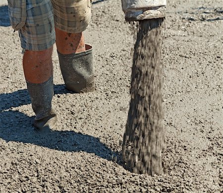 poured concrete construction - Man pouring concrete directing the pump - closeup Stock Photo - Budget Royalty-Free & Subscription, Code: 400-04916198