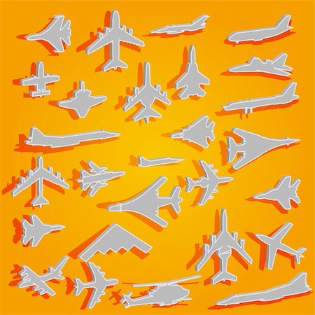 simsearch:400-04270337,k - Combat aircraft. Team. vector illustration for designers Foto de stock - Super Valor sin royalties y Suscripción, Código: 400-04916351