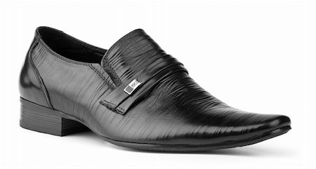 simsearch:400-05317494,k - black man's shoe isolated on a white Photographie de stock - Aubaine LD & Abonnement, Code: 400-04916567
