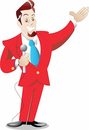 singer vector - illustration of an anchor tv host Stock Photo - Budget Royalty-Free & Subscription, Code: 400-04916665