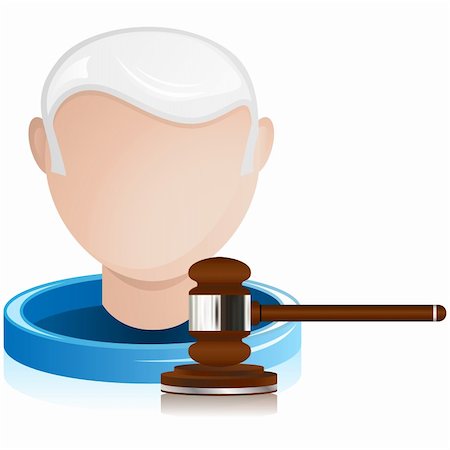simsearch:400-08624071,k - Vector - Senior Judge with Justice Gavel Stock Photo - Budget Royalty-Free & Subscription, Code: 400-04916740
