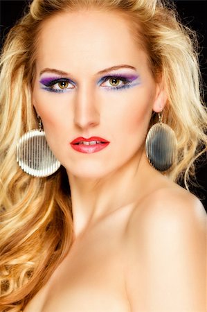 rettich - Portrait of pretty woman with extravagant makeup. Retouched Stock Photo - Budget Royalty-Free & Subscription, Code: 400-04917089