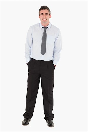 simsearch:400-04150475,k - Business manager posing against a white background Foto de stock - Super Valor sin royalties y Suscripción, Código: 400-04918030